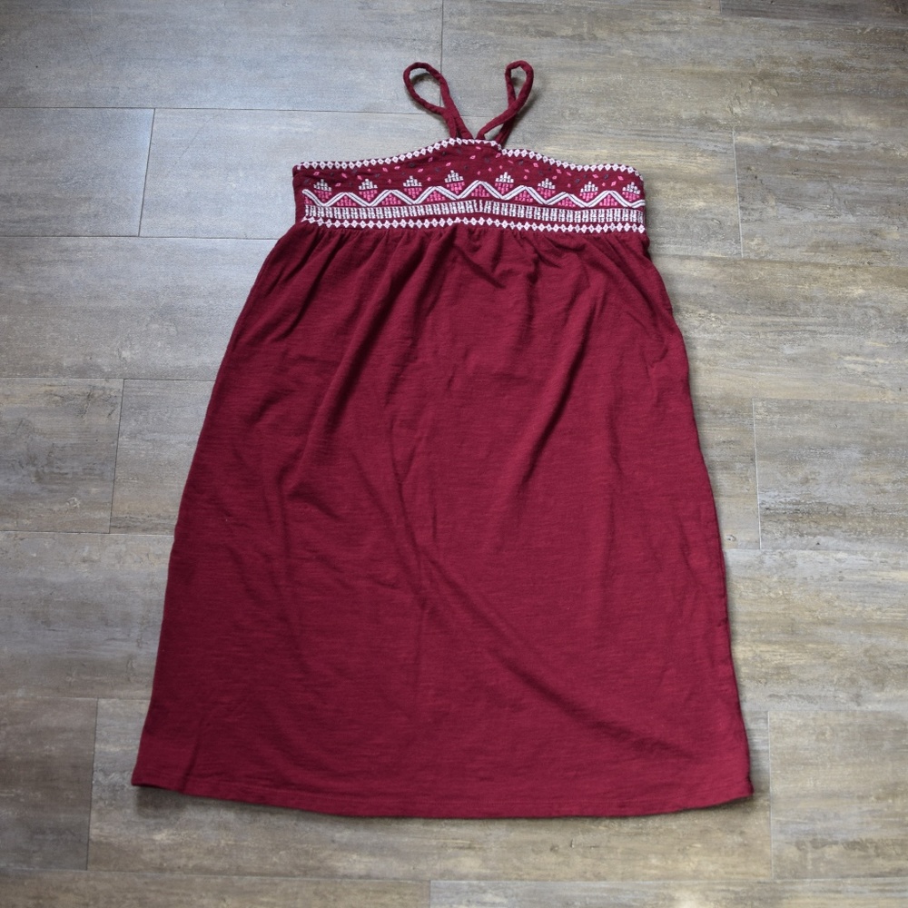 Old Navy Boho Halter Dress with Embroidery